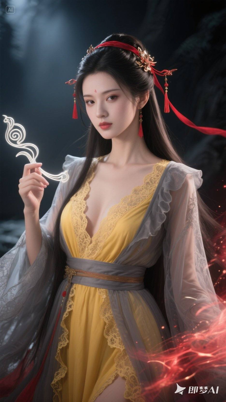 Woman in yellow