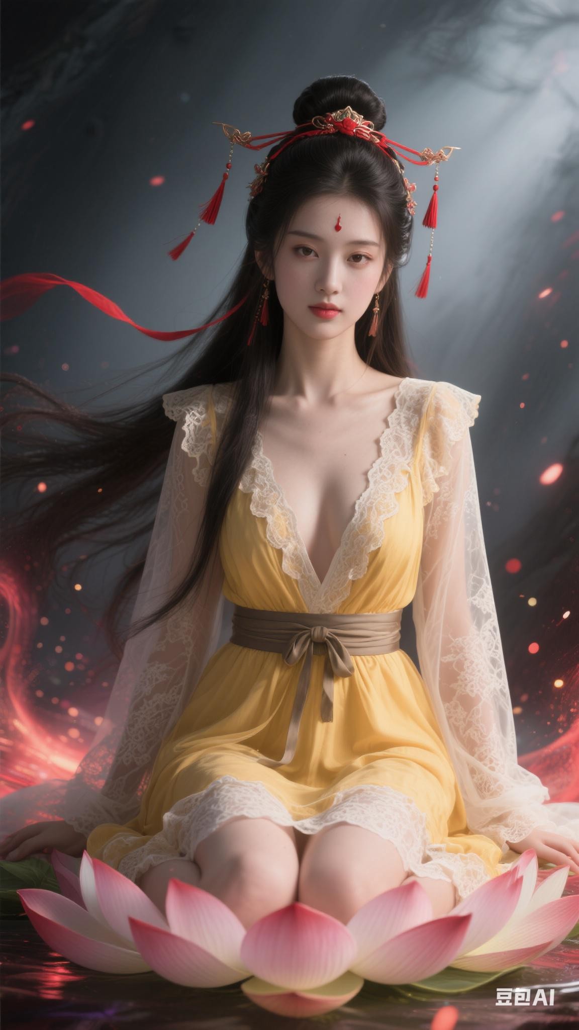 Woman in yellow