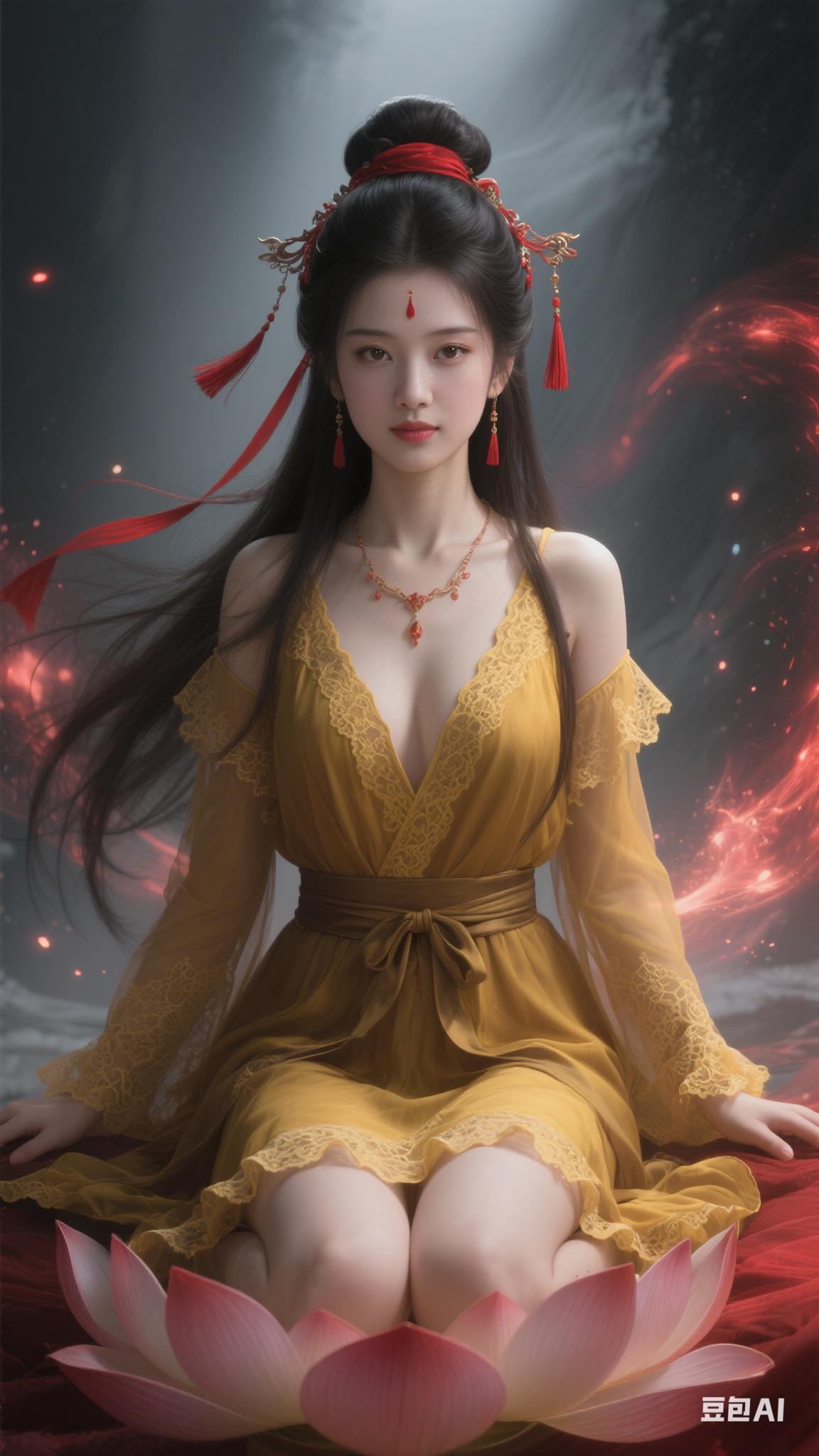 Woman in yellow