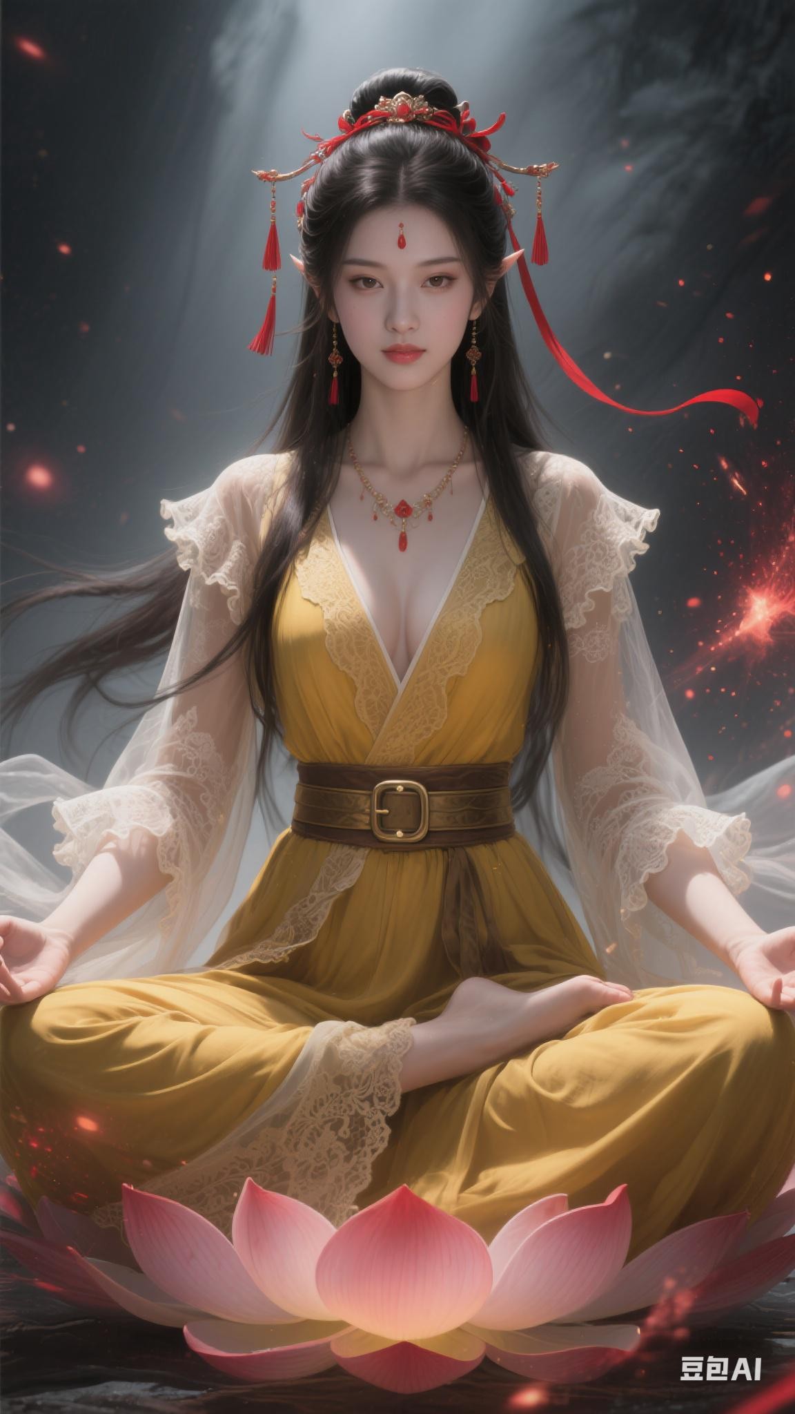 Woman in yellow