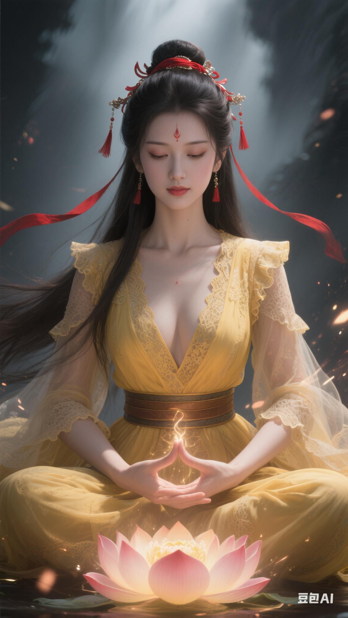 Woman in yellow
