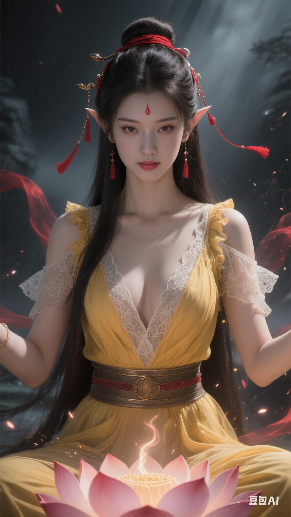 Woman in yellow