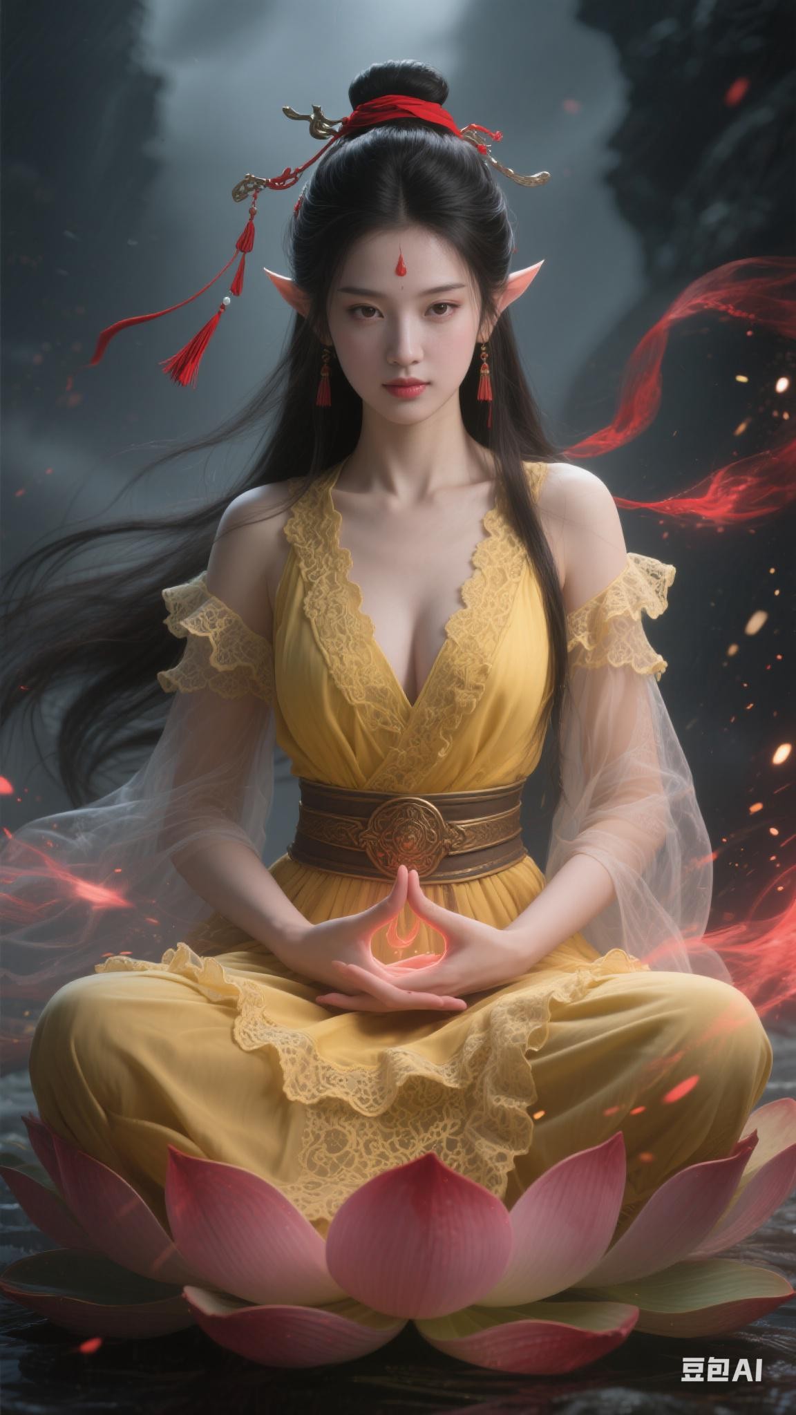 Woman in yellow