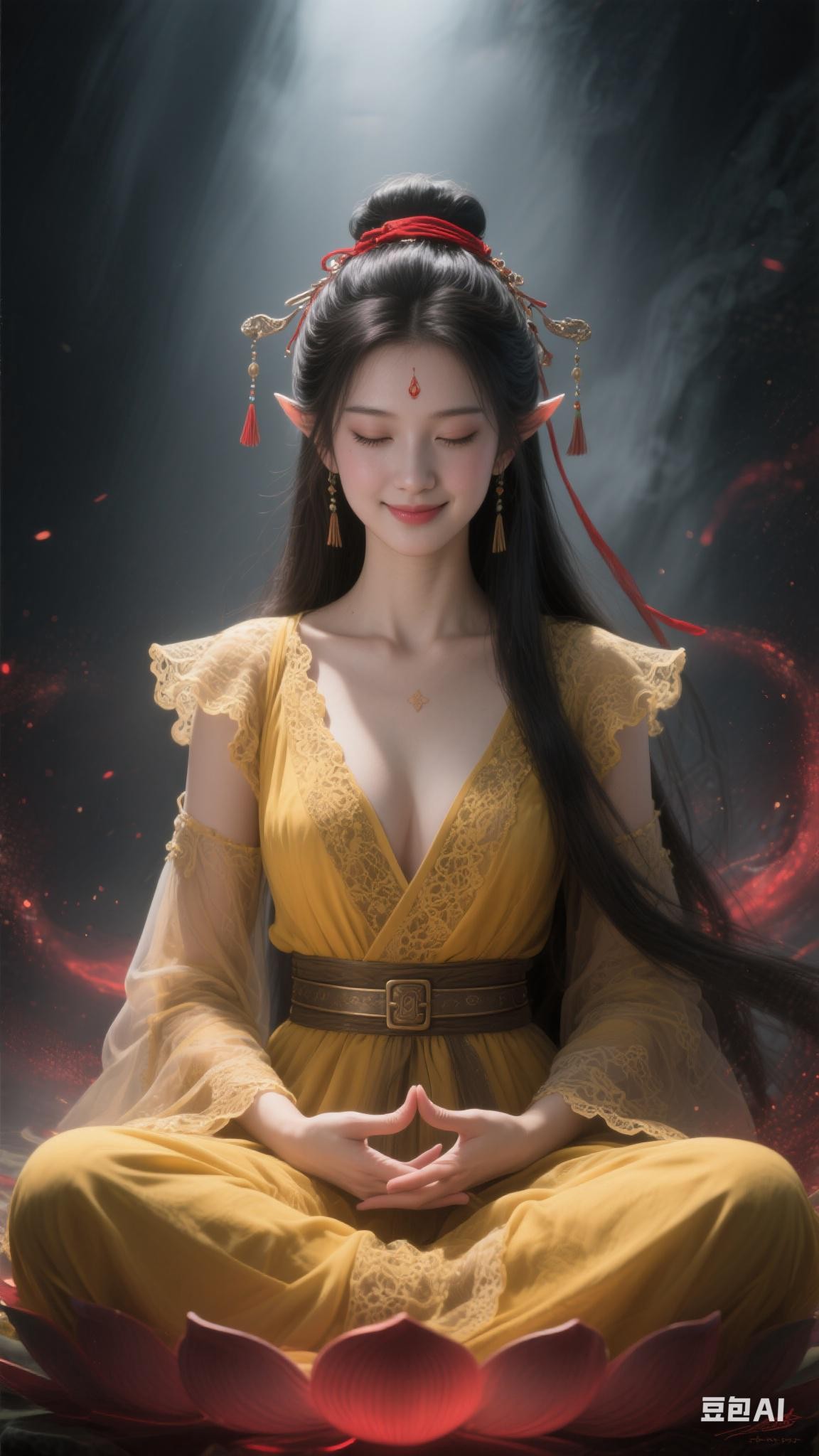 Woman in yellow