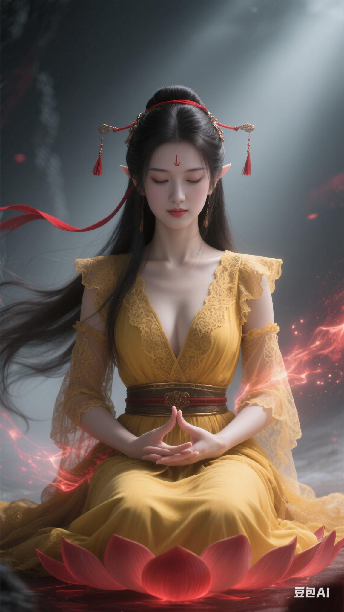 Woman in yellow