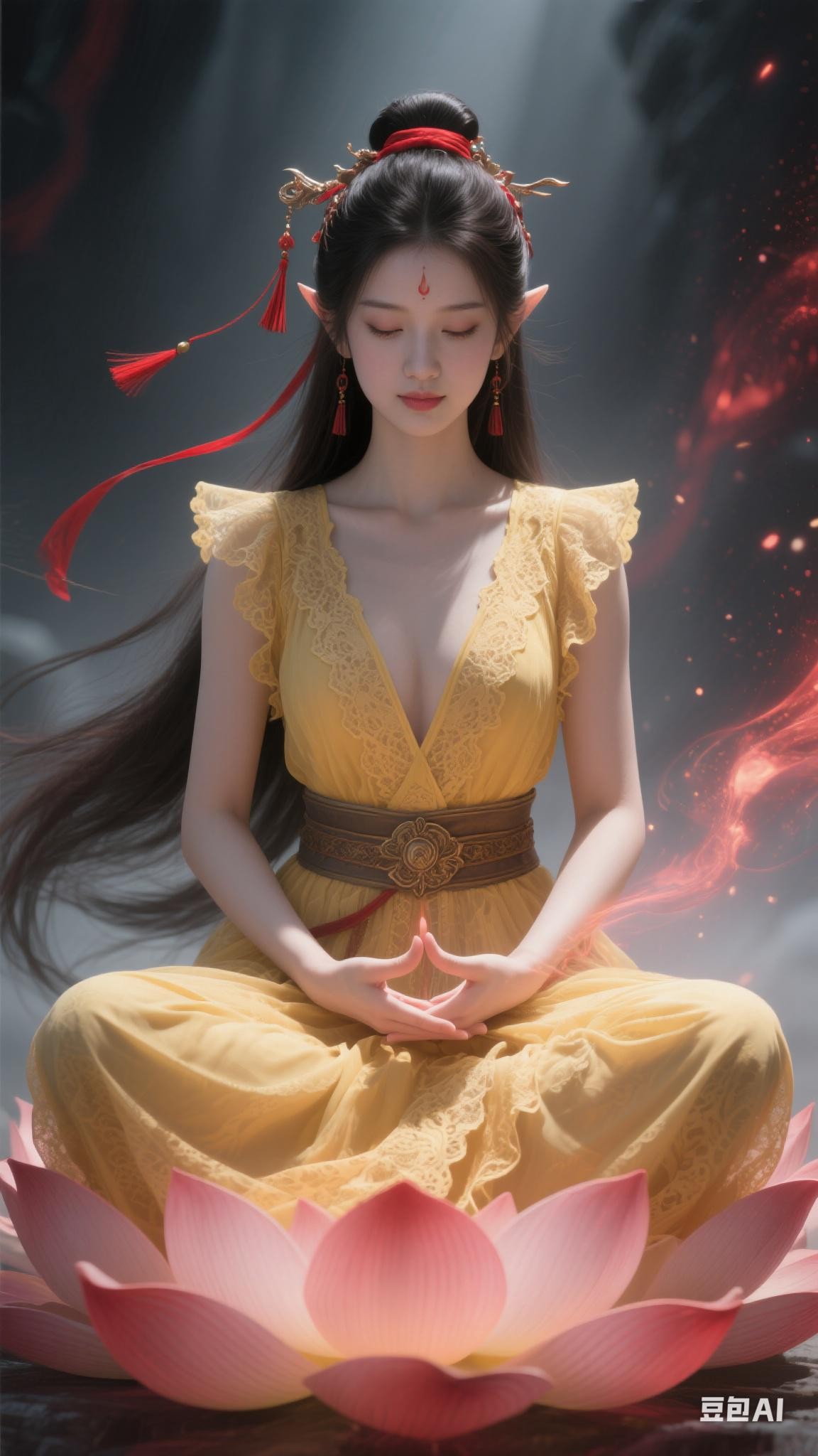 Woman in yellow