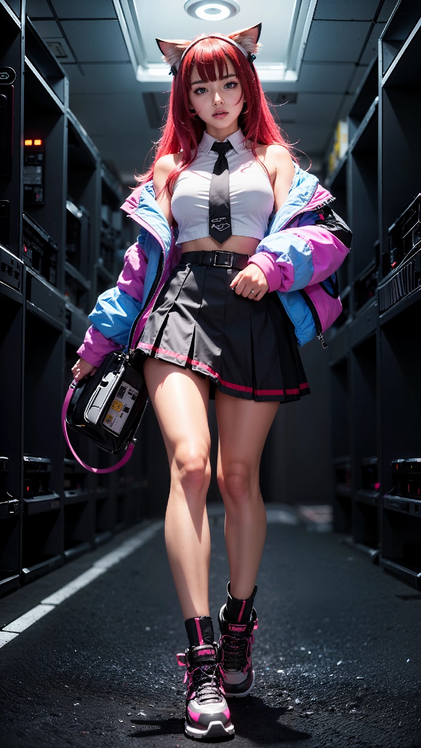 Cute and Charming Cyberpunk Student Sister Fashion