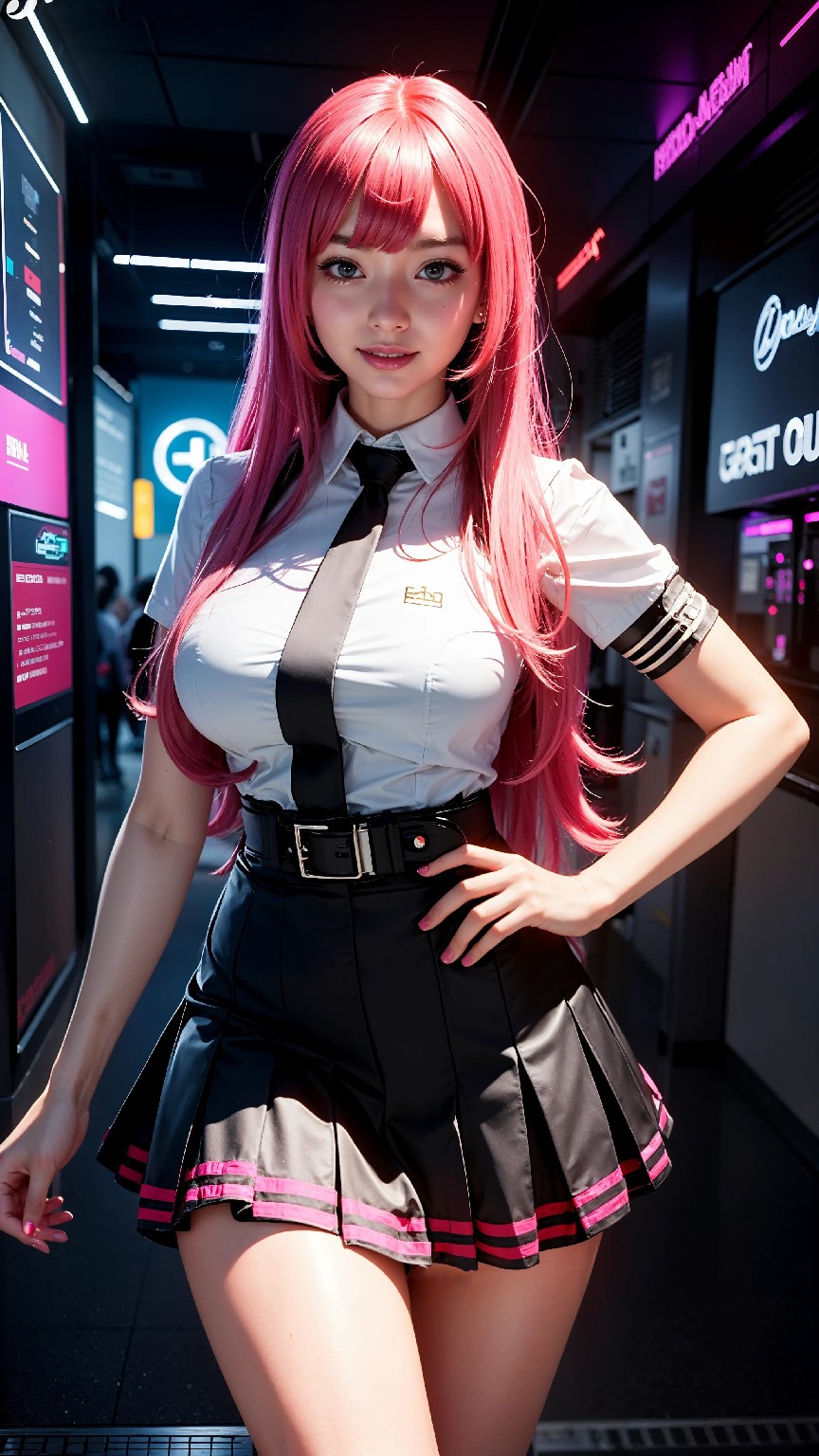 Cute and Charming Cyberpunk Student Sister Fashion