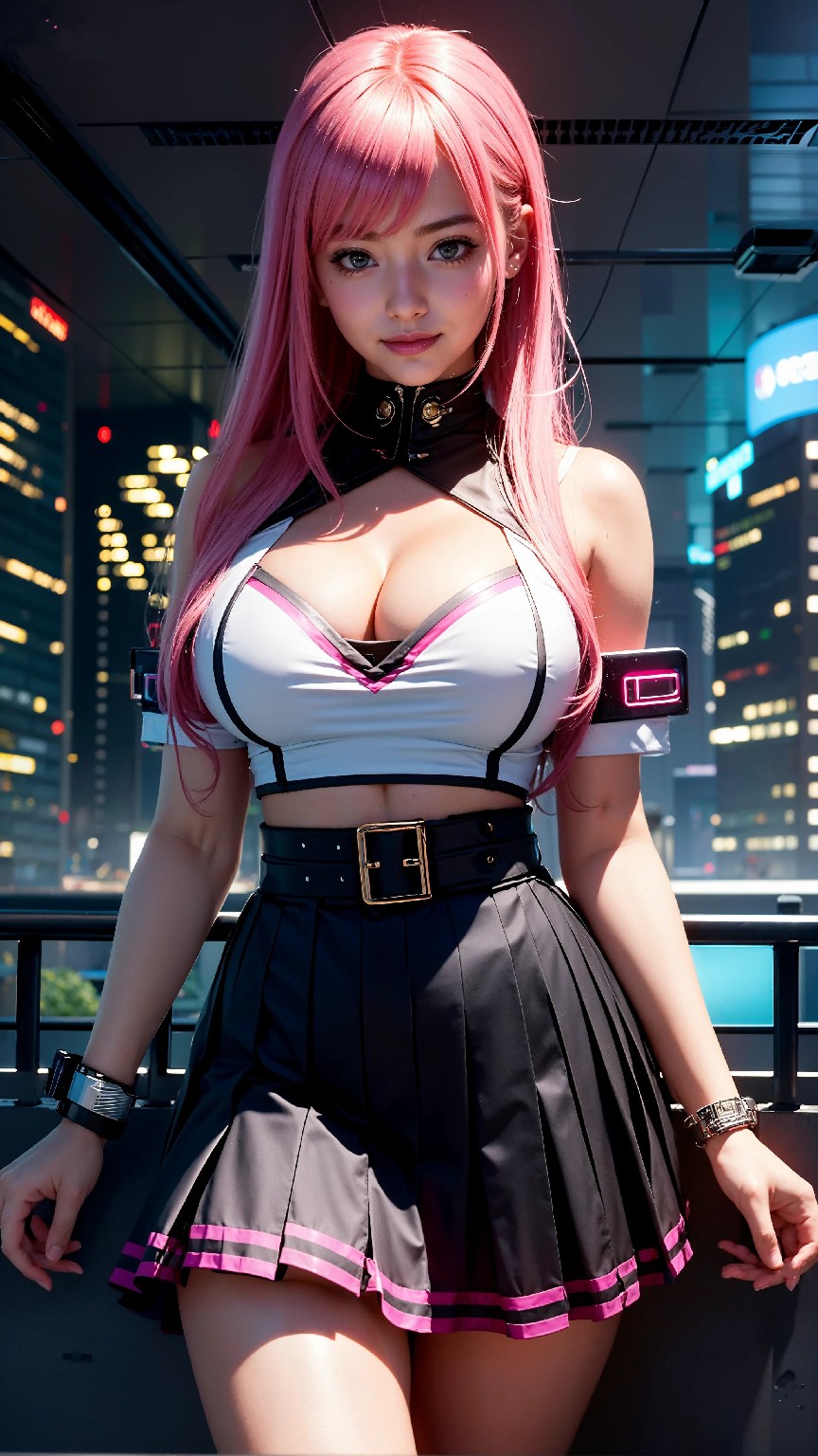 Cute and Charming Cyberpunk Student Sister Fashion