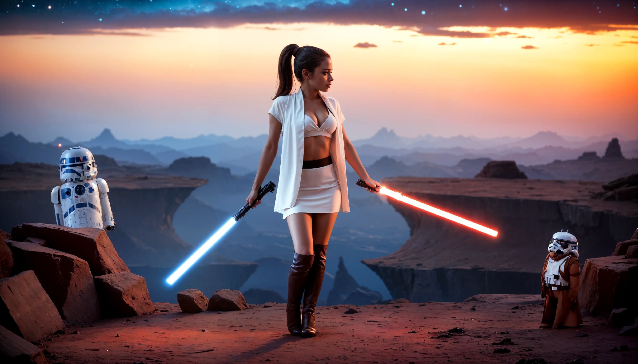 Cute Charming Star Wars Jedi Girl