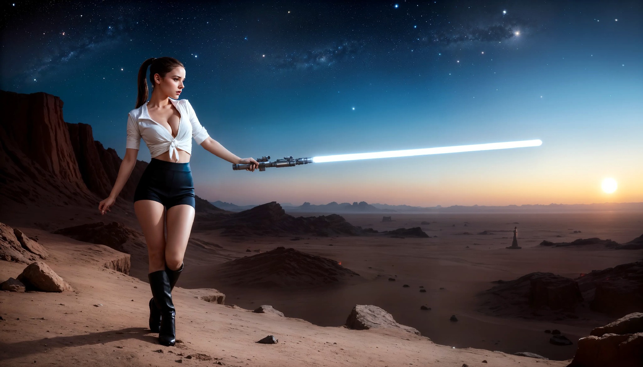 Cute Charming Star Wars Jedi Girl