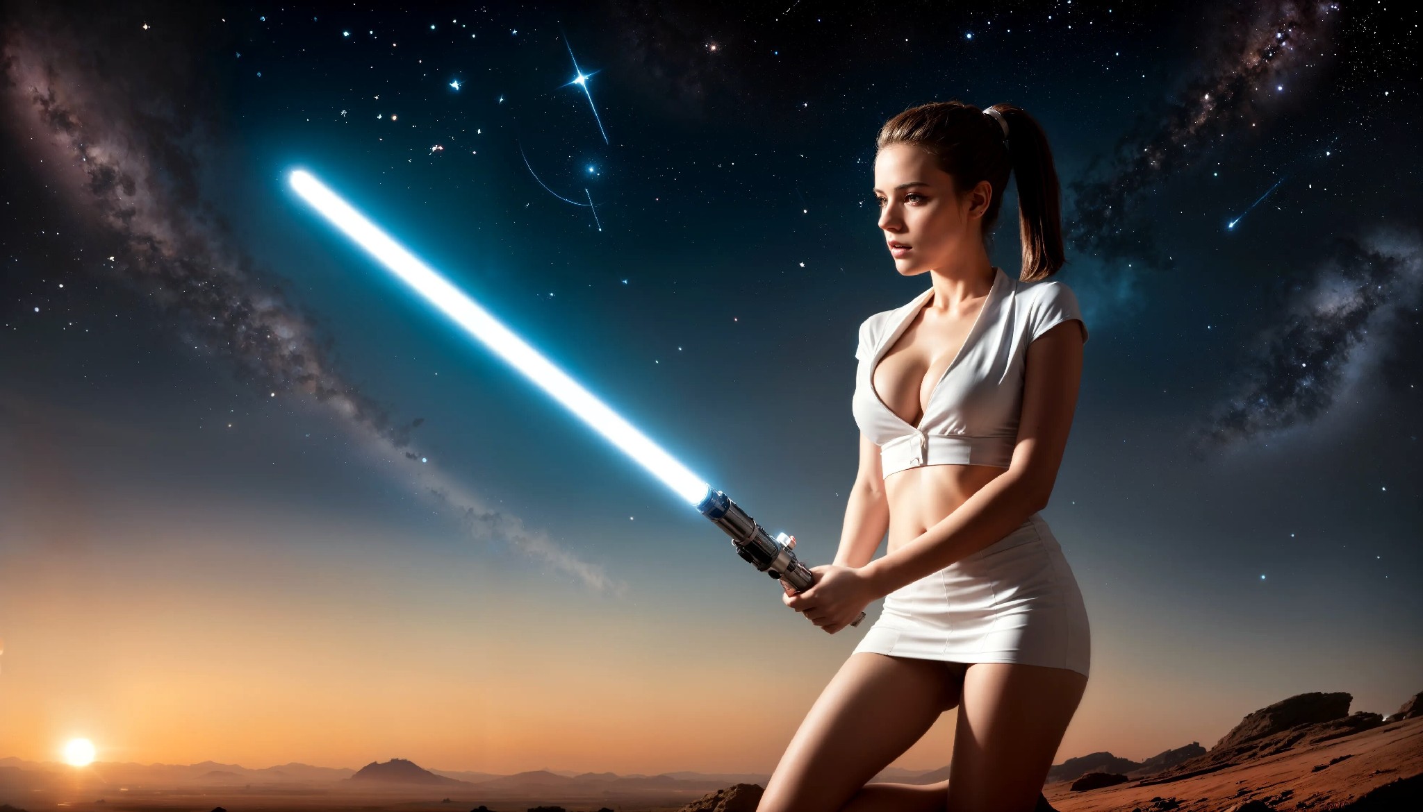 Cute Charming Star Wars Jedi Girl