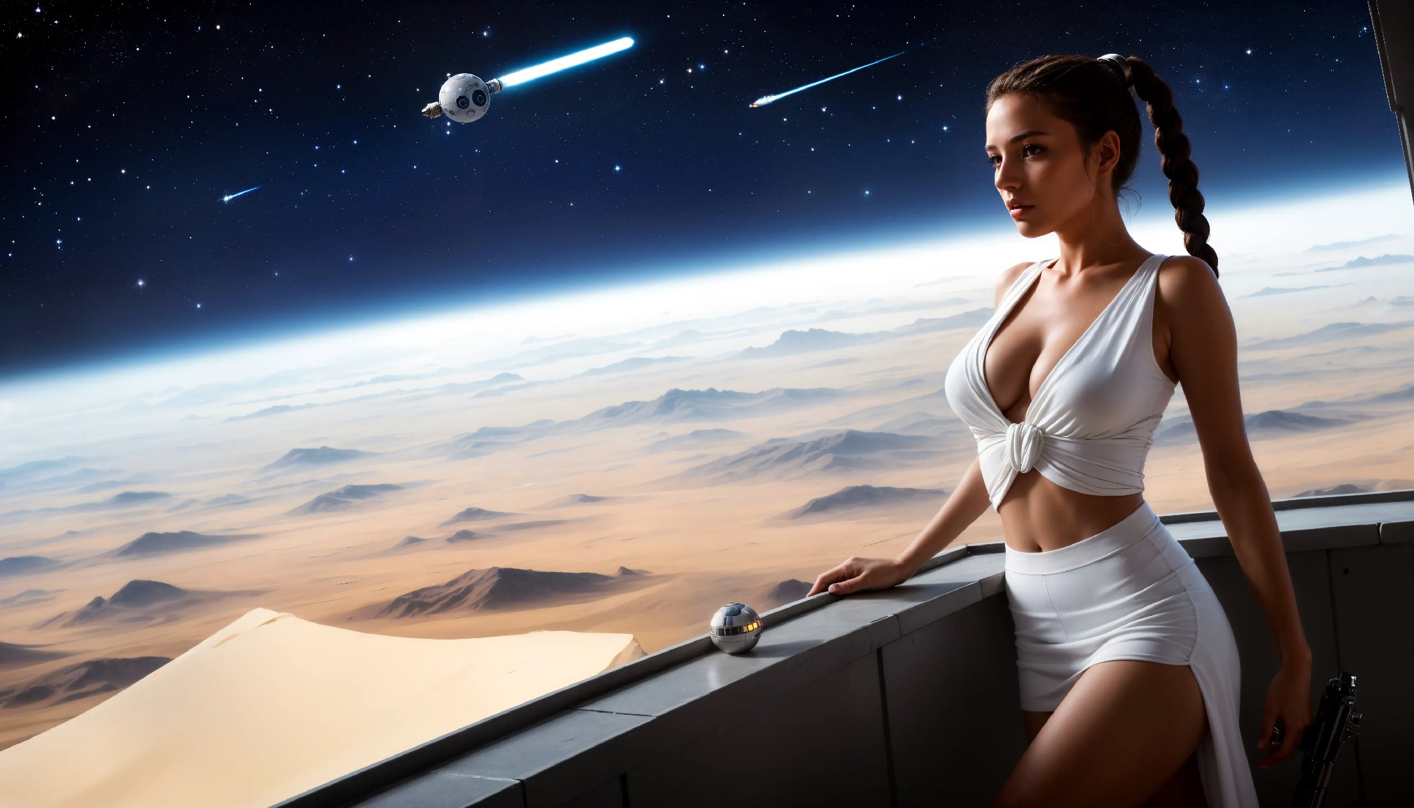 Cute Charming Star Wars Jedi Girl