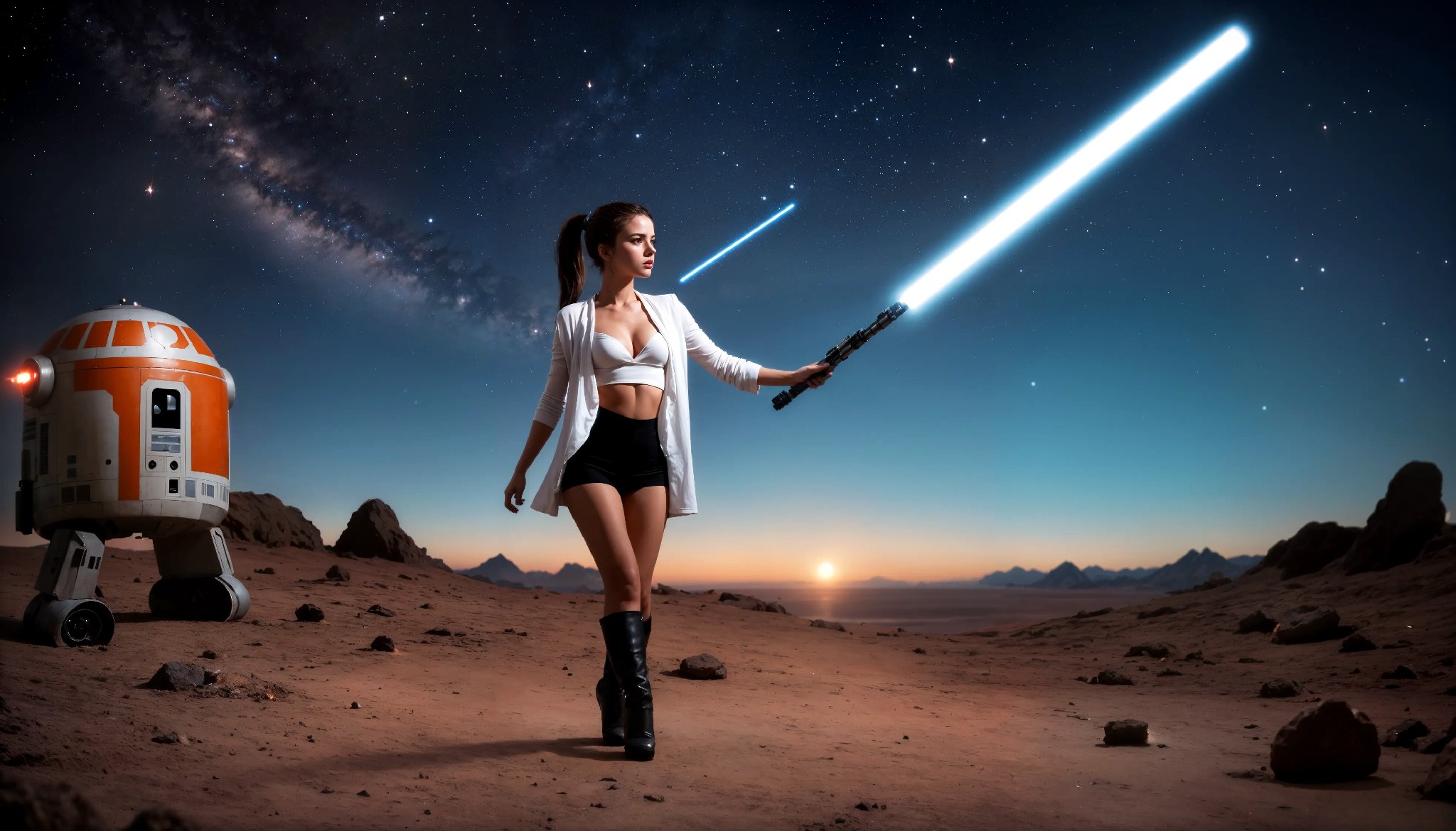 Cute Charming Star Wars Jedi Girl