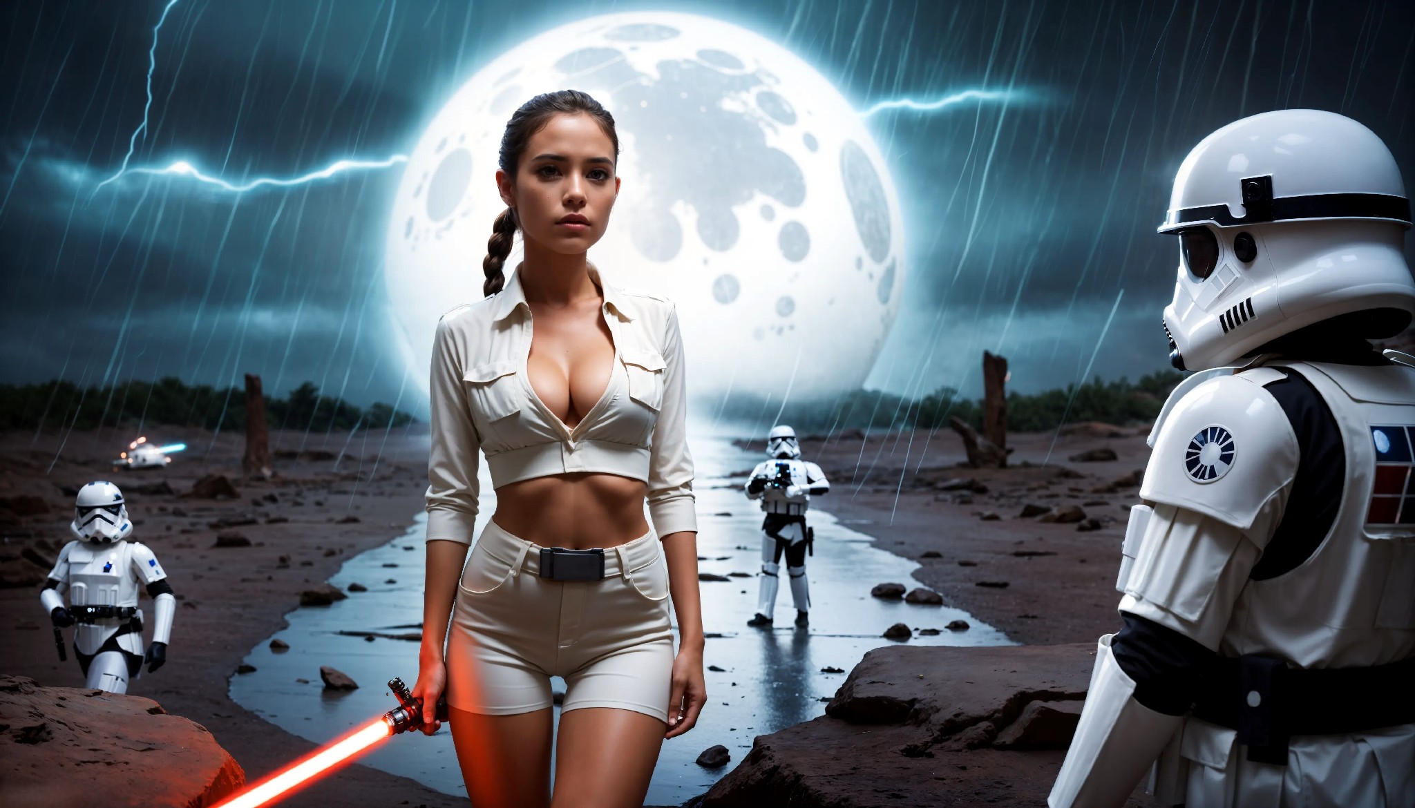 Cute Charming Star Wars Jedi Girl