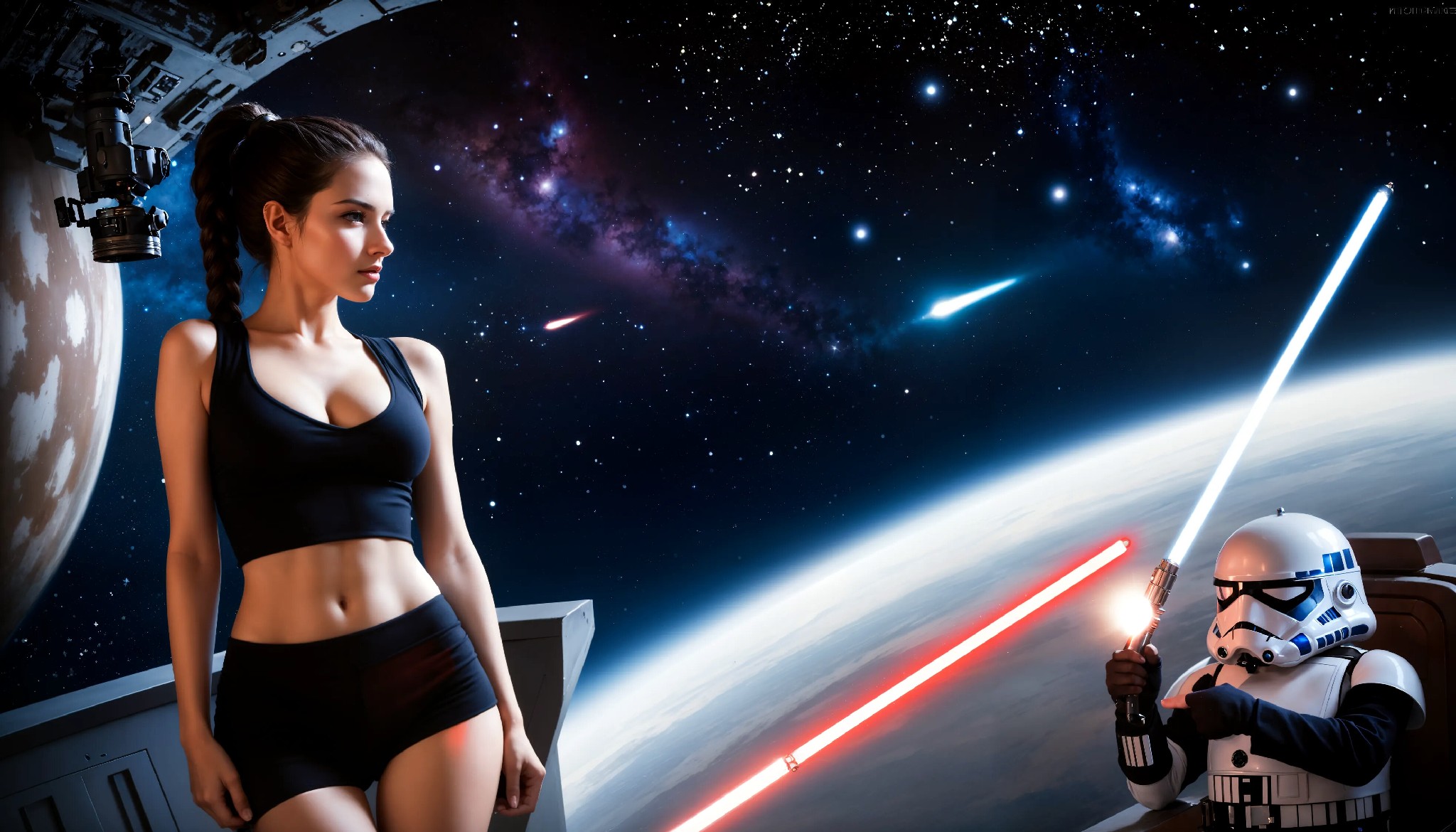 Cute Charming Star Wars Jedi Girl