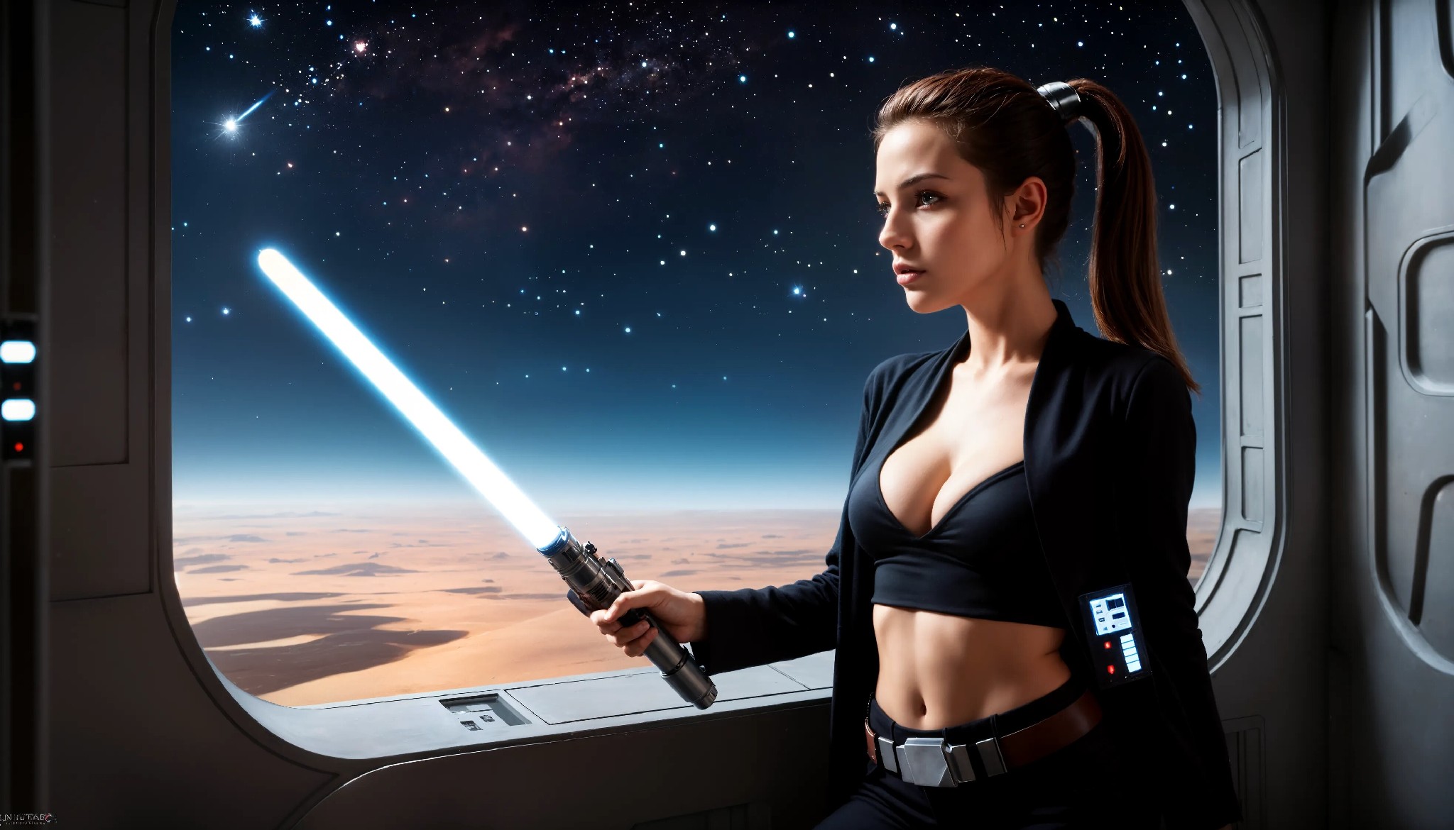 Cute Charming Star Wars Jedi Girl