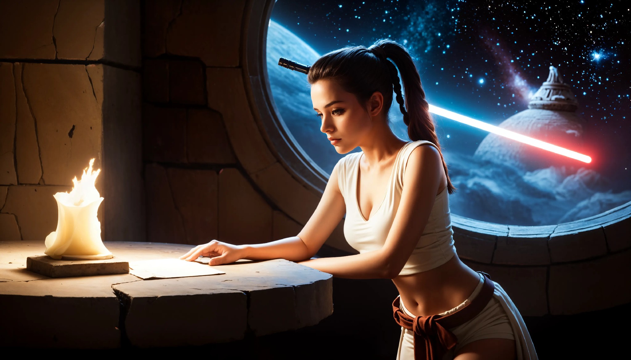 Cute Charming Star Wars Jedi Girl