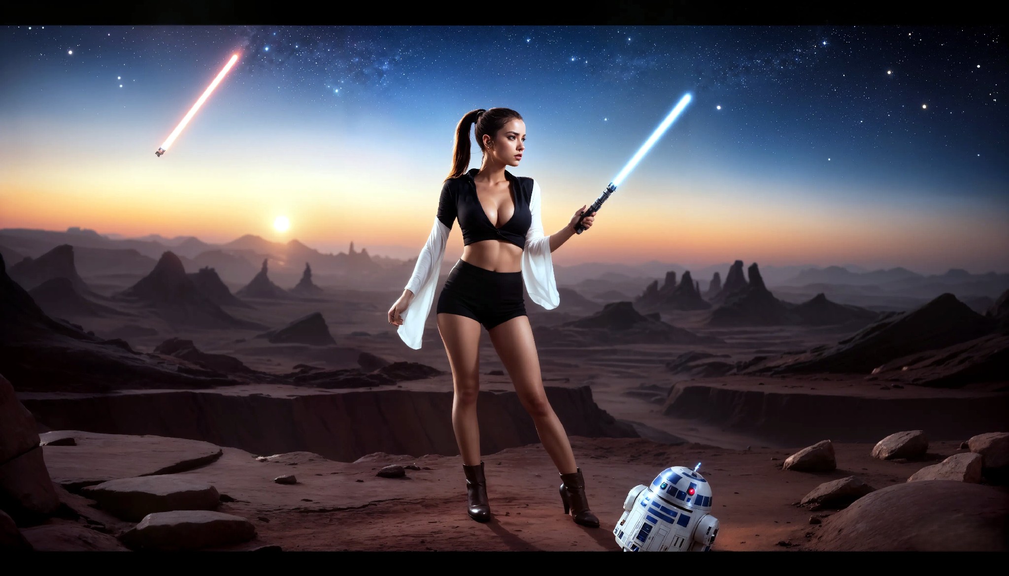 Cute Charming Star Wars Jedi Girl
