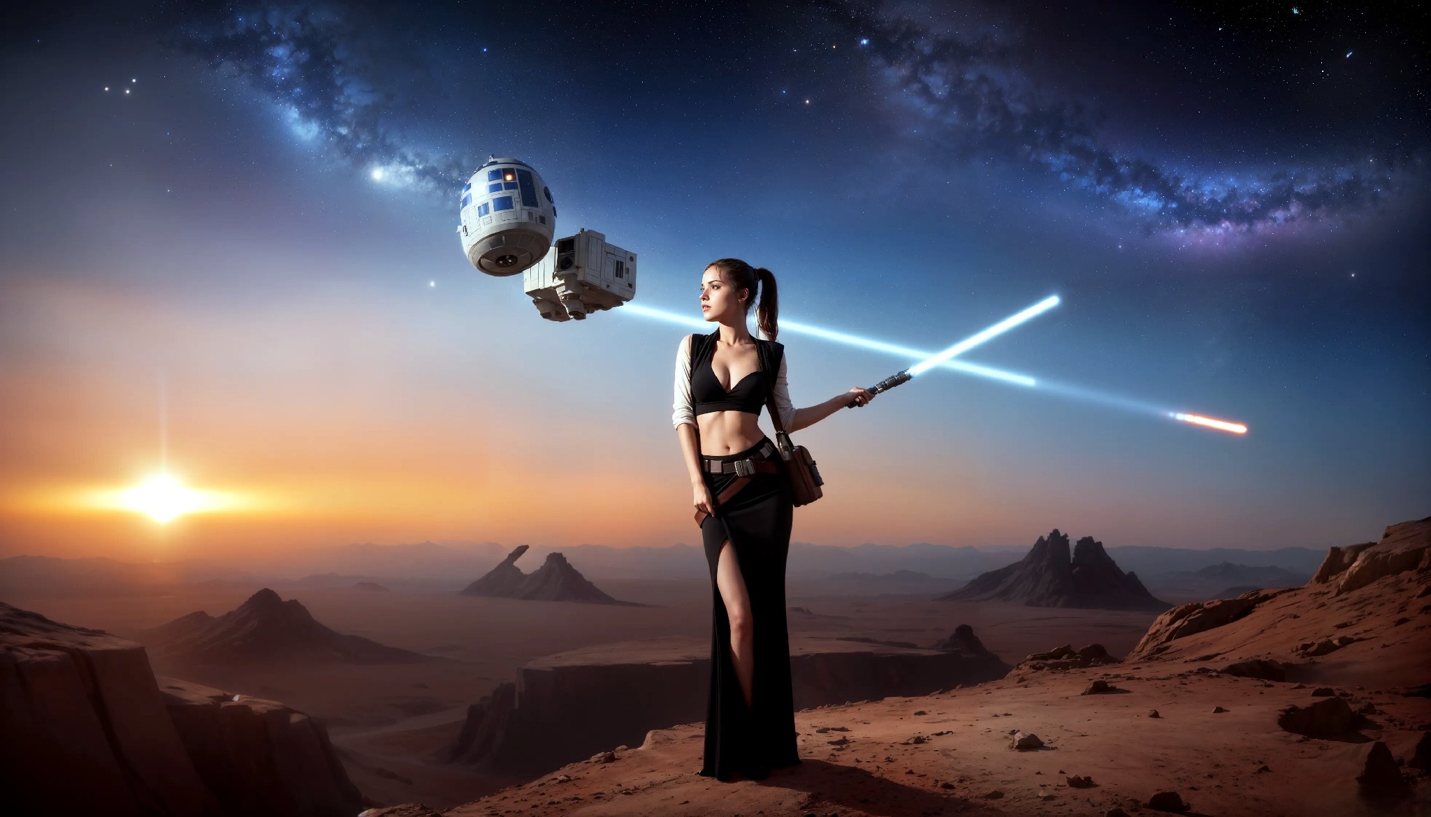 Cute Charming Star Wars Jedi Girl