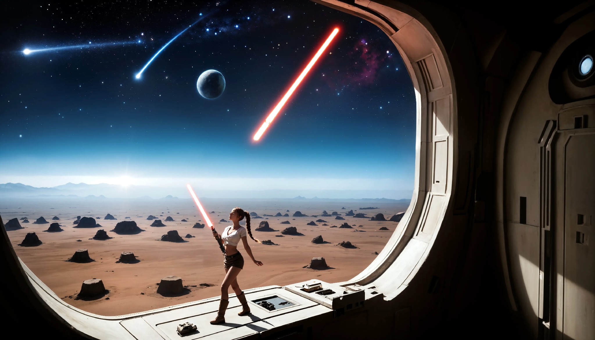 Cute Charming Star Wars Jedi Girl