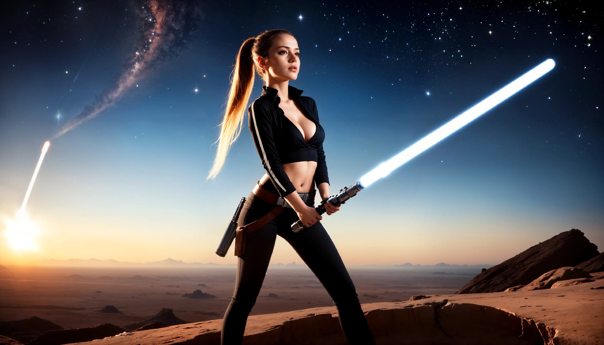 Cute Charming Star Wars Jedi Girl