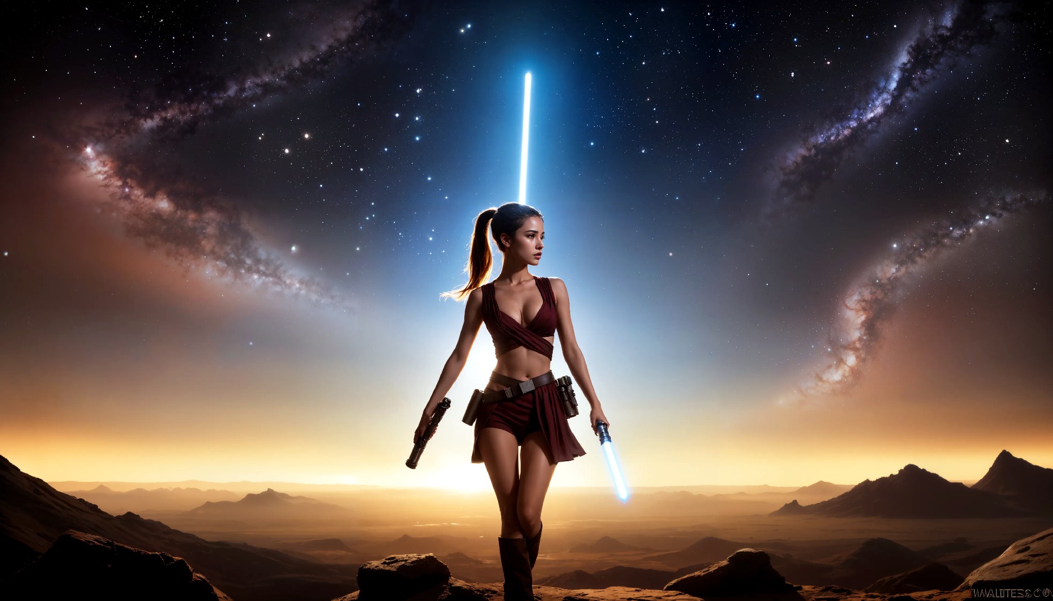 Cute Charming Star Wars Jedi Girl