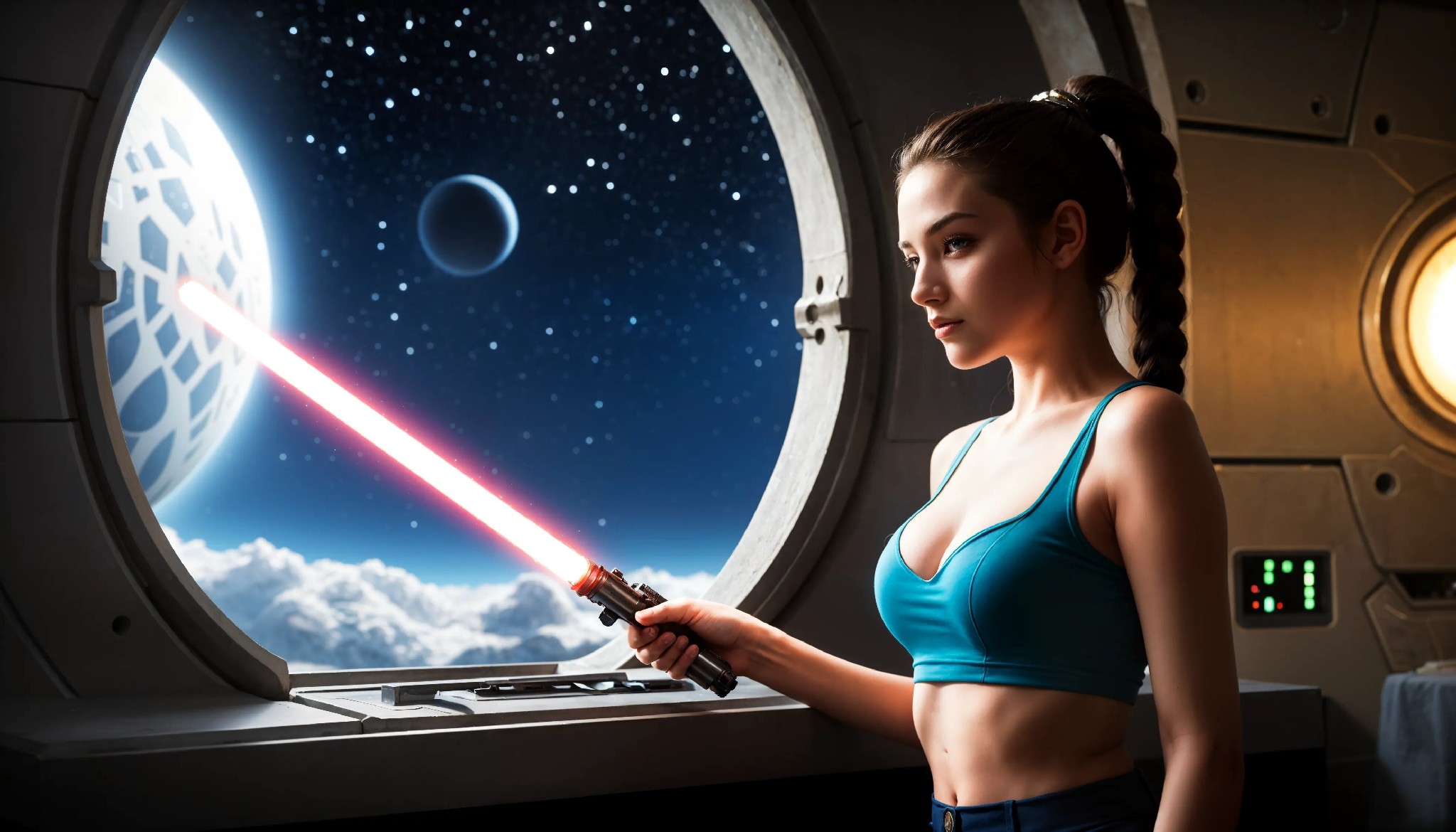 Cute Charming Star Wars Jedi Girl