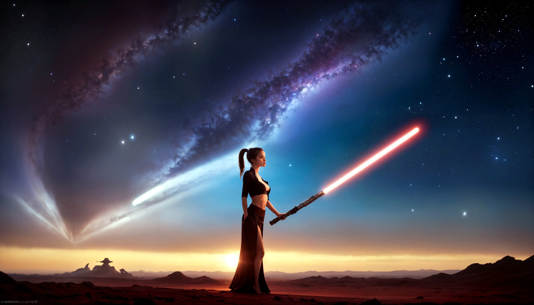 Cute Charming Star Wars Jedi Girl