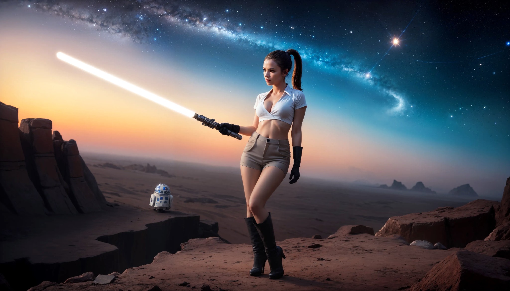 Cute Charming Star Wars Jedi Girl