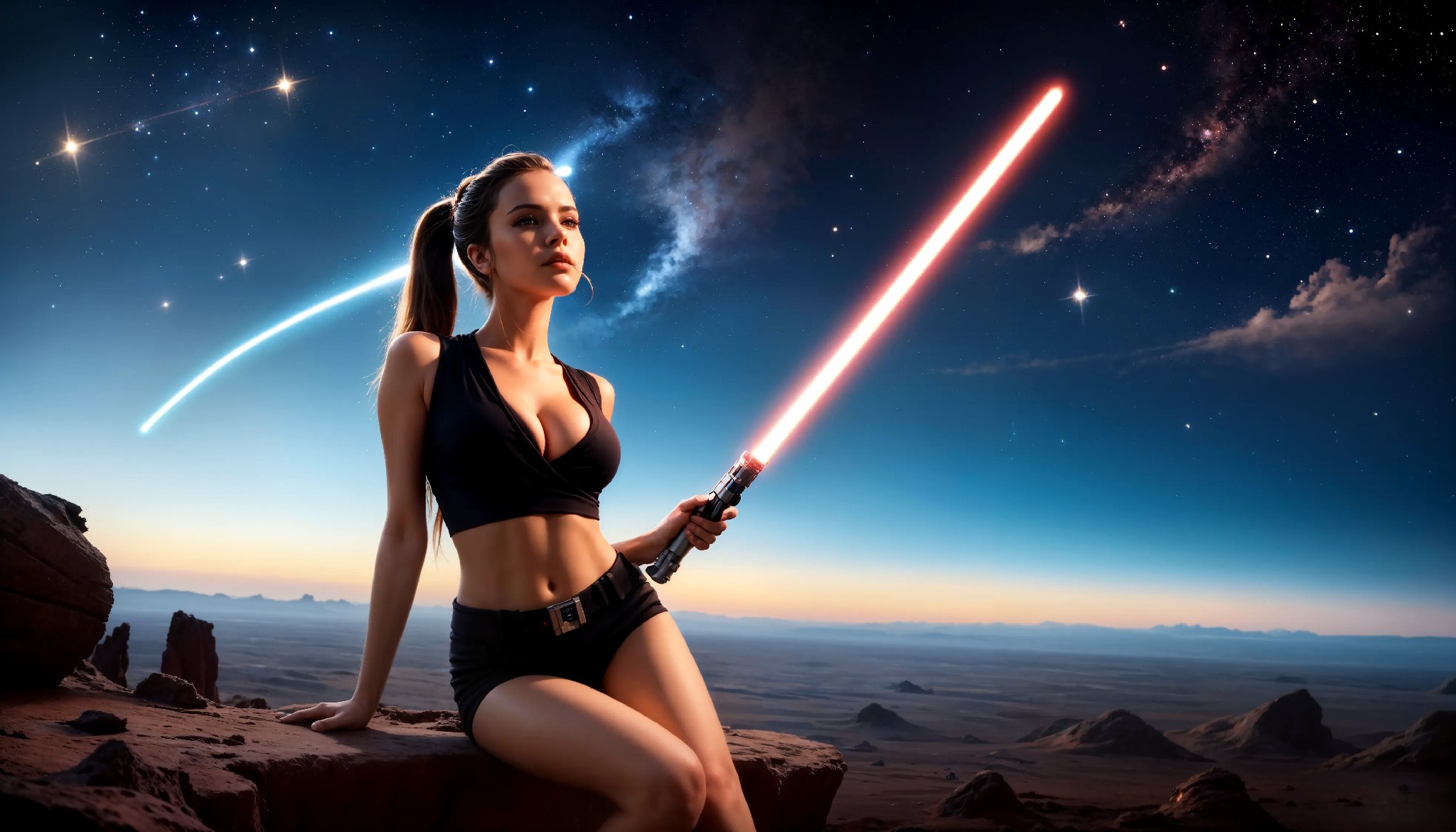 Cute Charming Star Wars Jedi Girl