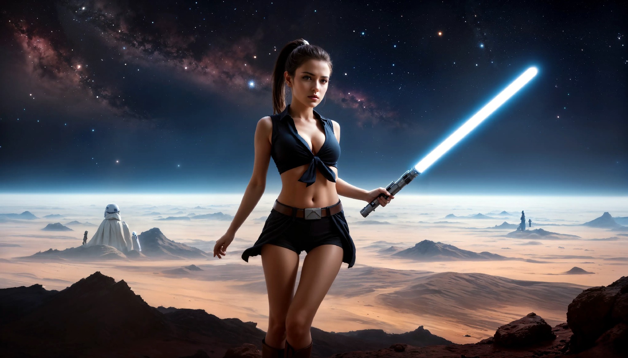 Cute Charming Star Wars Jedi Girl