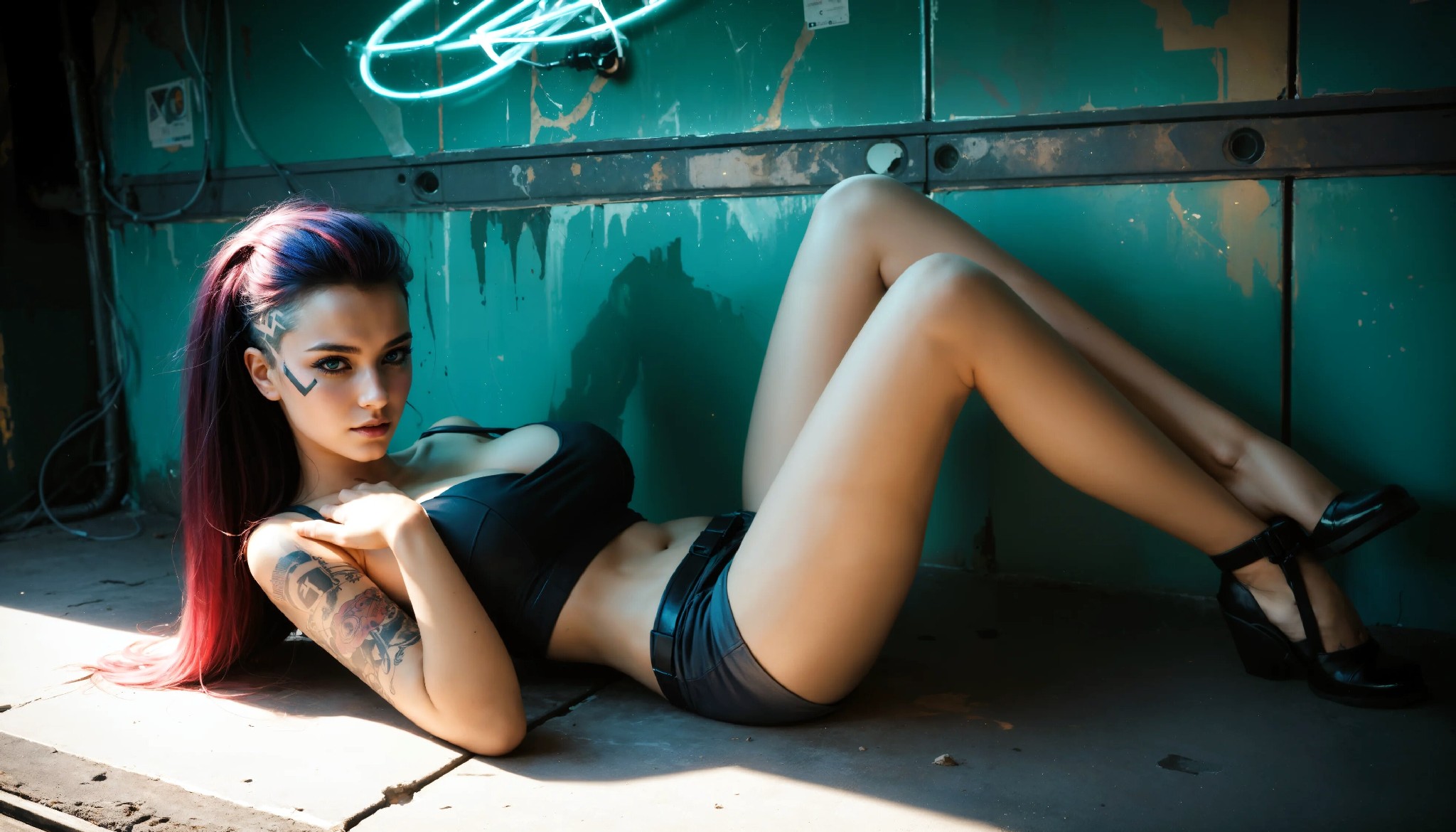 Cute Charming Cyberpunk Girl