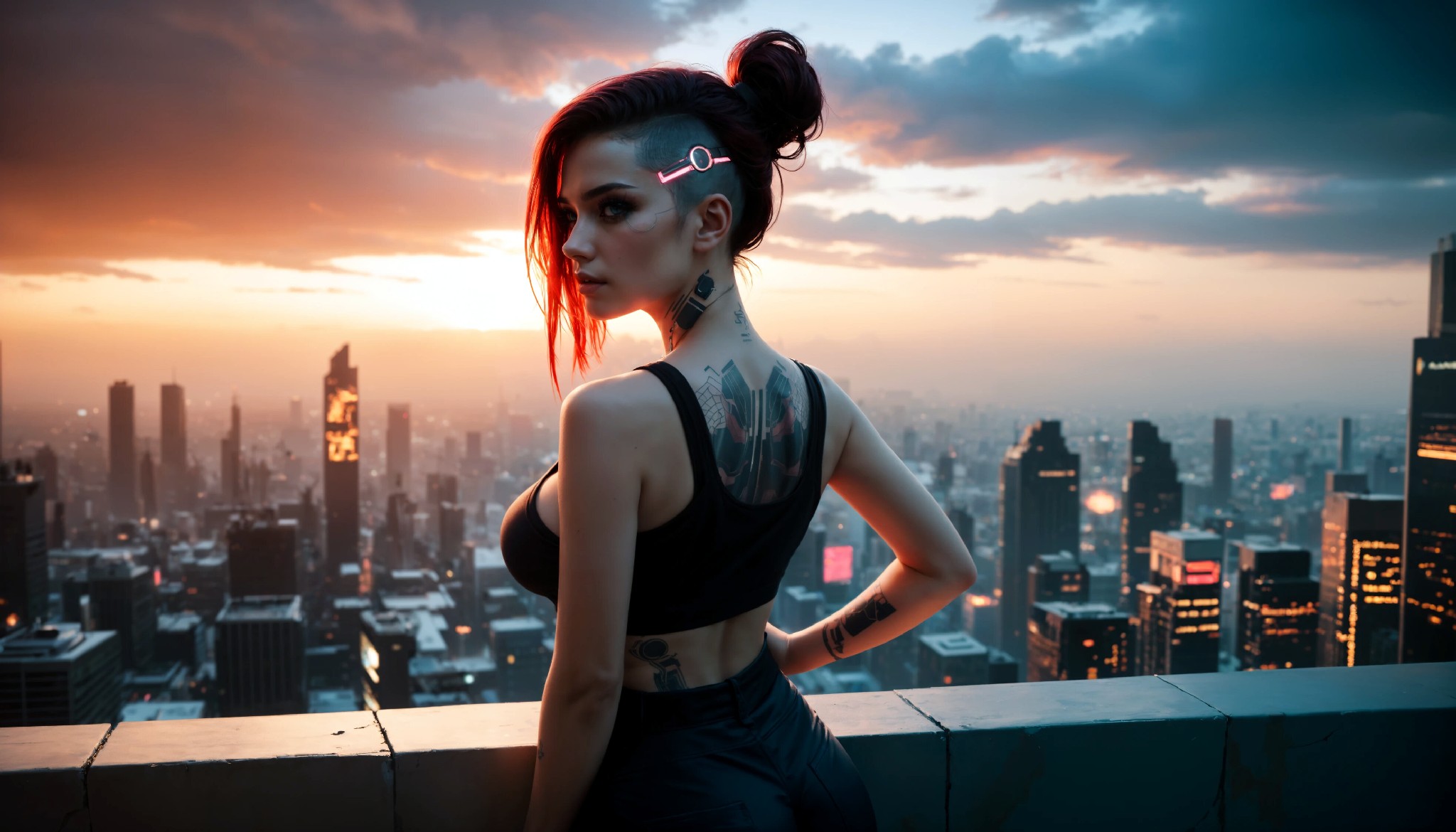 Cute Charming Cyberpunk Girl