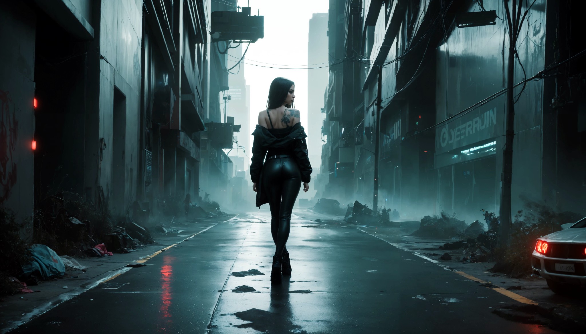 Cute Charming Cyberpunk Girl