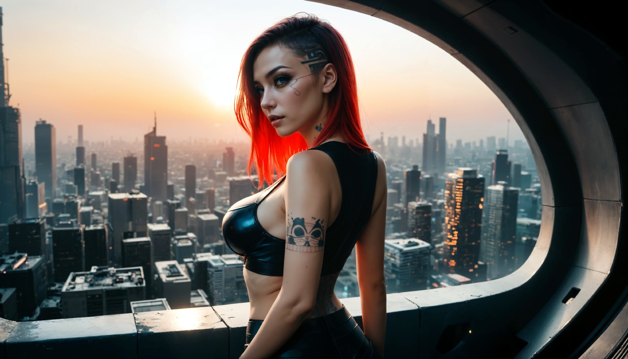 Cute Charming Cyberpunk Girl