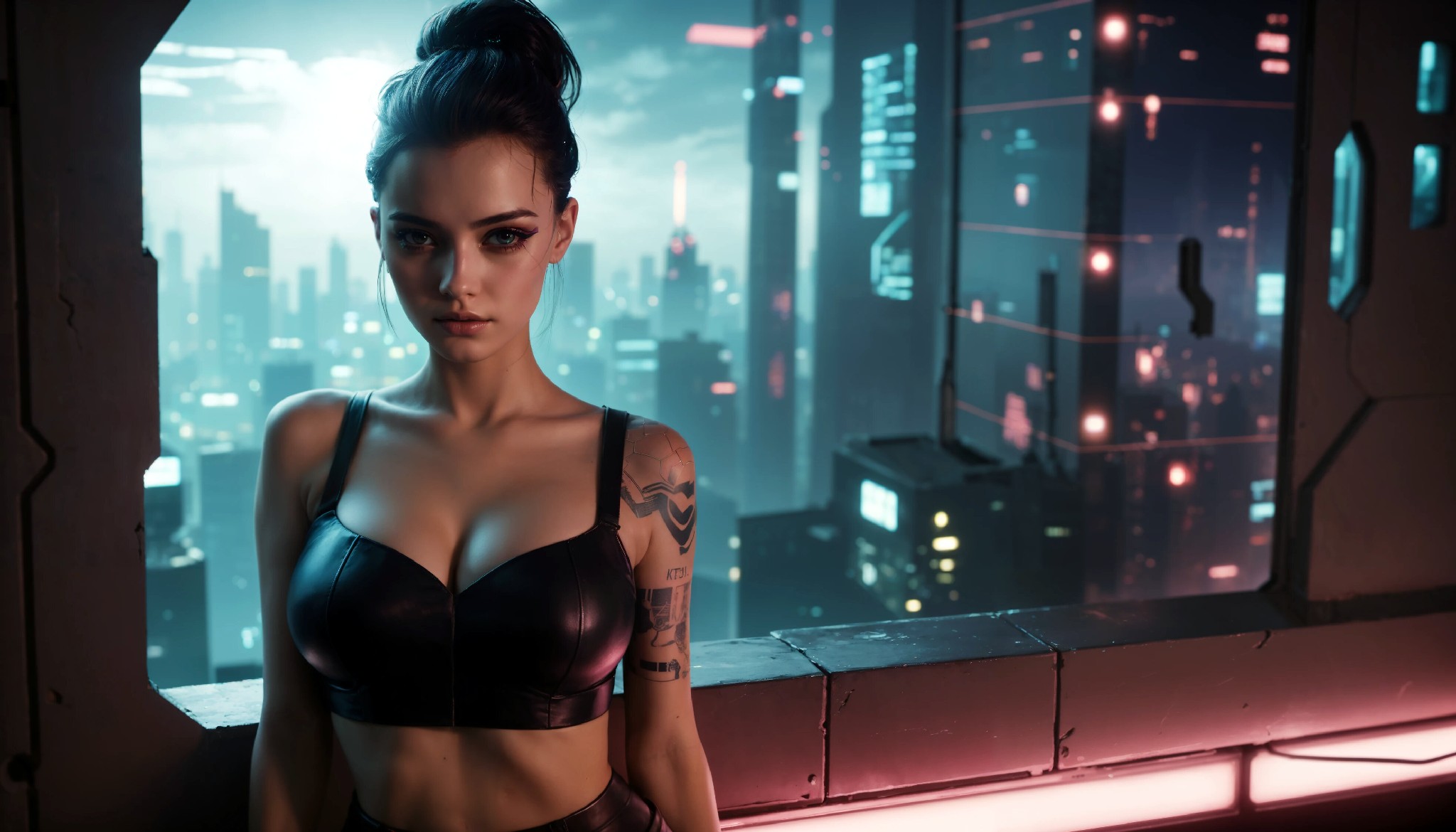Cute Charming Cyberpunk Girl