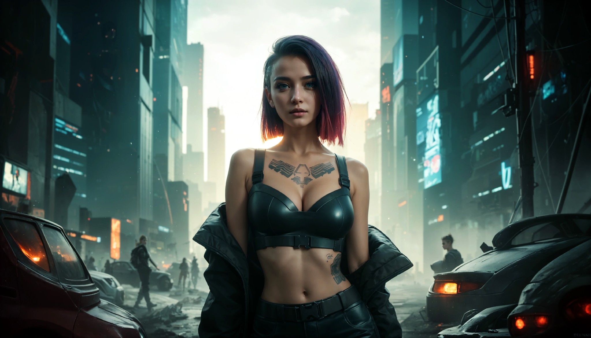 Cute Charming Cyberpunk Girl