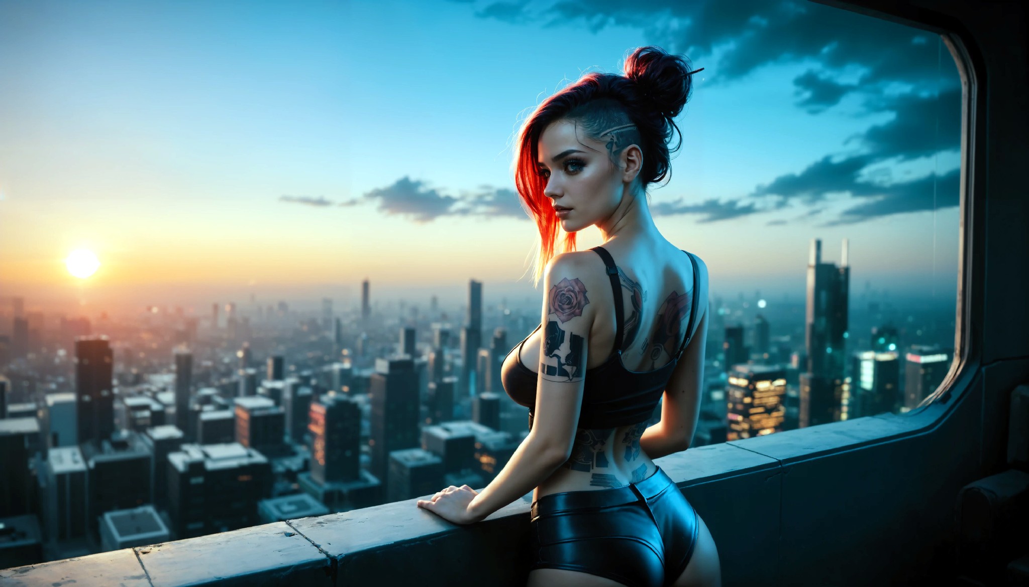 Cute Charming Cyberpunk Girl