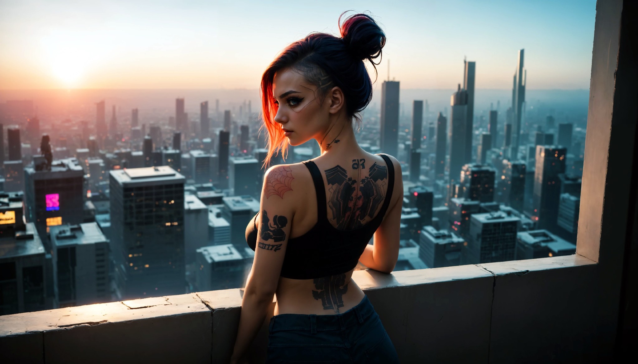 Cute Charming Cyberpunk Girl