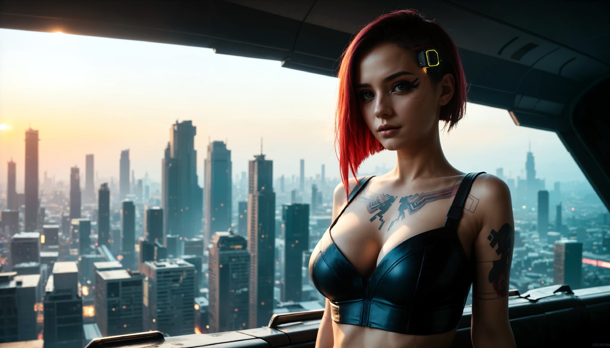 Cute Charming Cyberpunk Girl