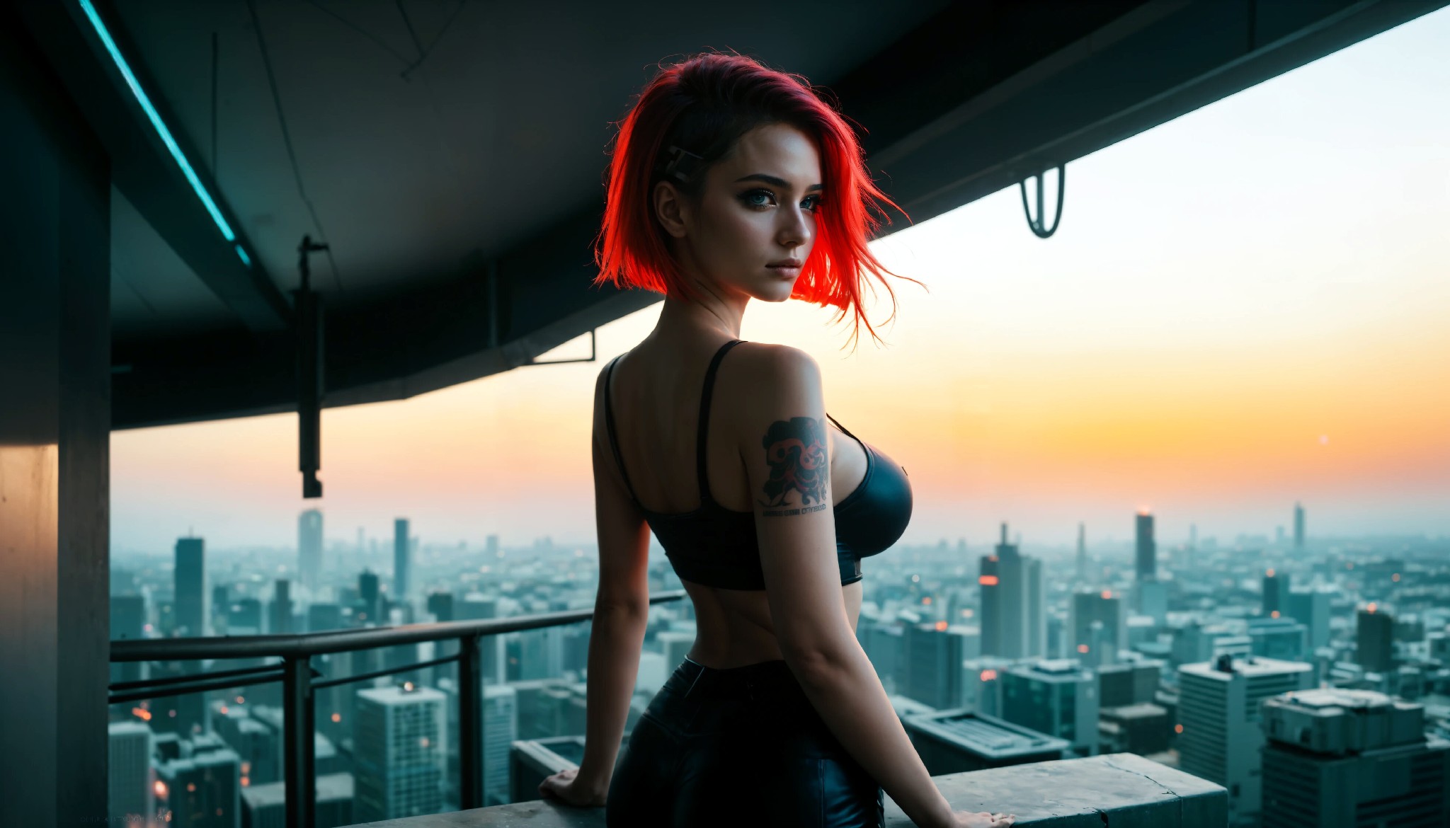 Cute Charming Cyberpunk Girl