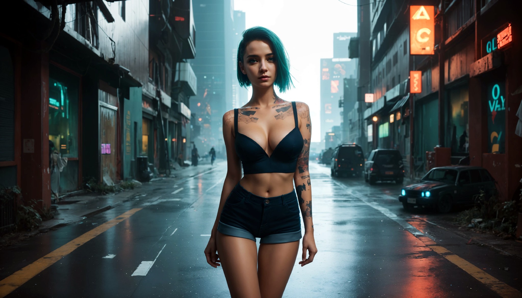 Cute Charming Cyberpunk Girl