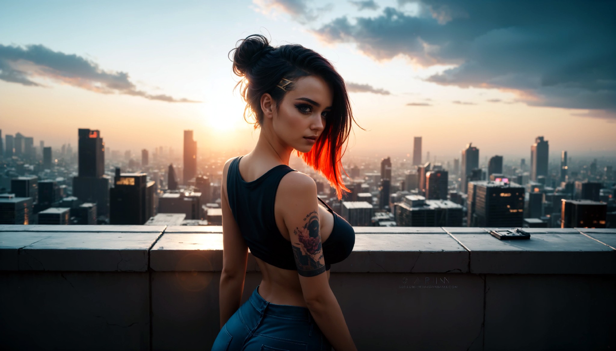 Cute Charming Cyberpunk Girl