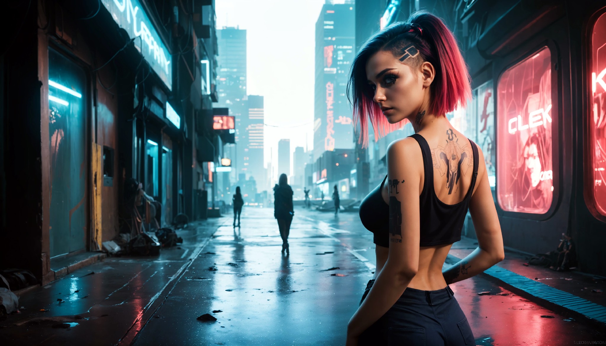 Cute Charming Cyberpunk Girl
