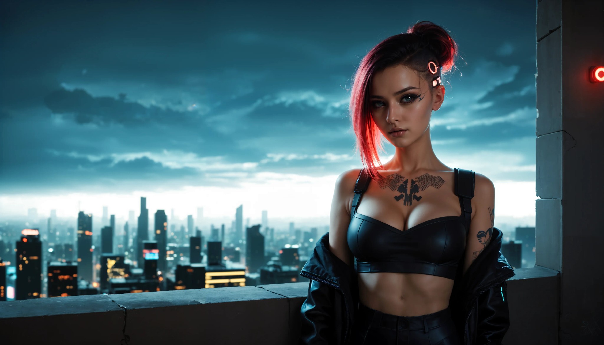 Cute Charming Cyberpunk Girl