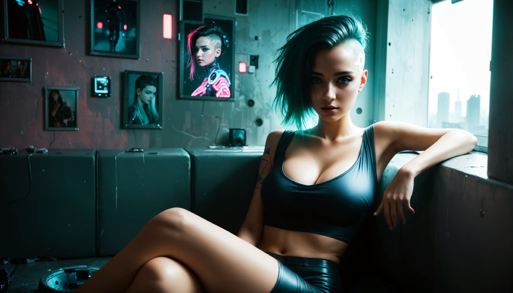 Cute Charming Cyberpunk Girl