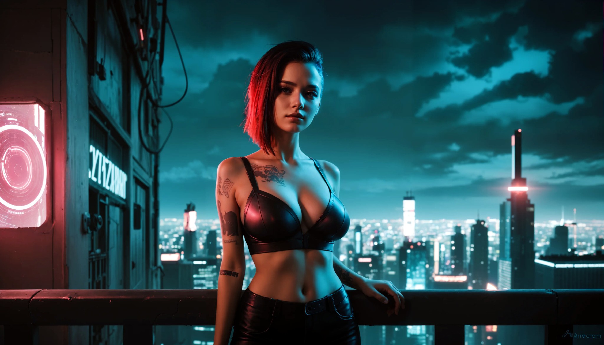 Cute Charming Cyberpunk Girl