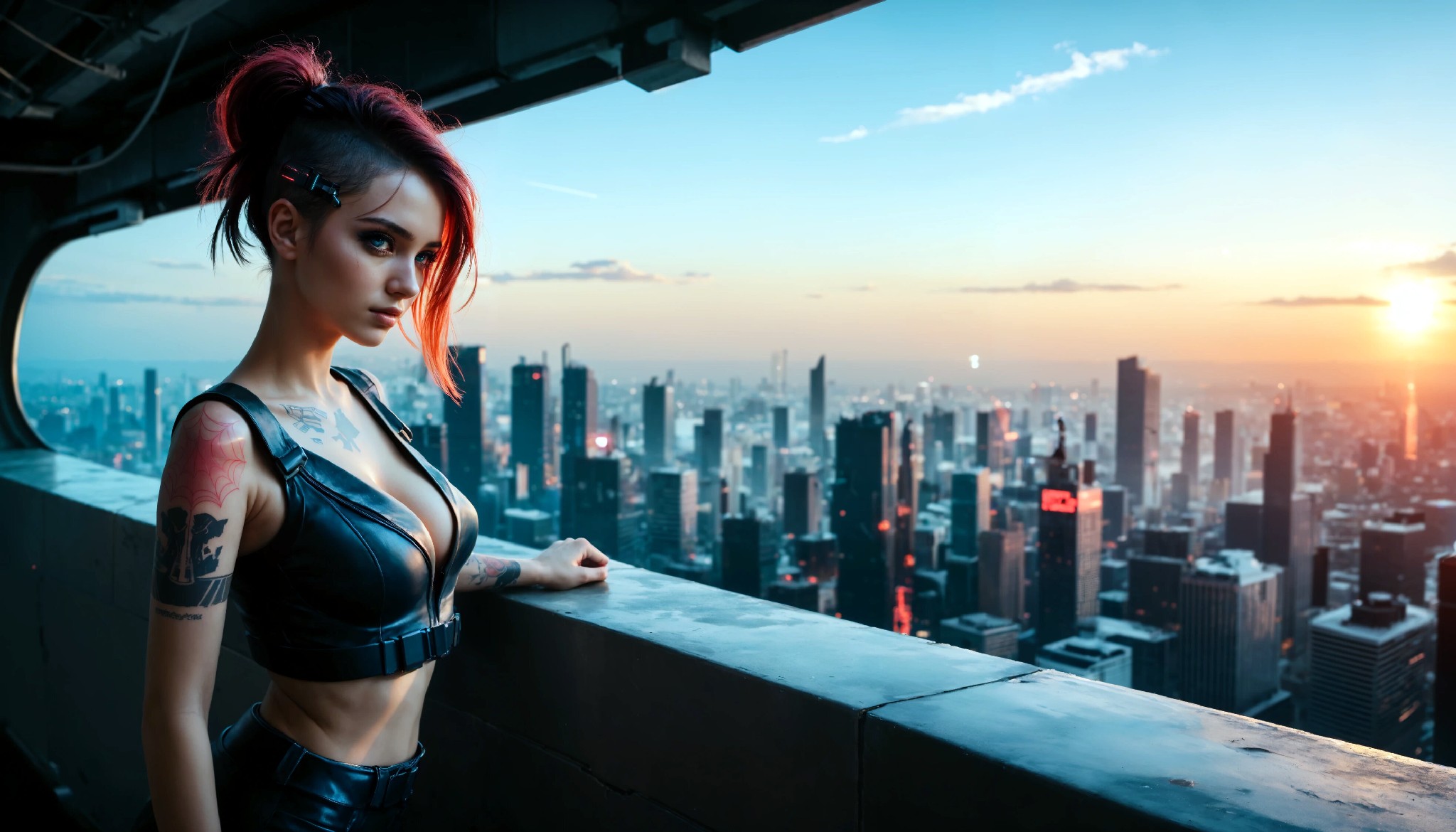 Cute Charming Cyberpunk Girl