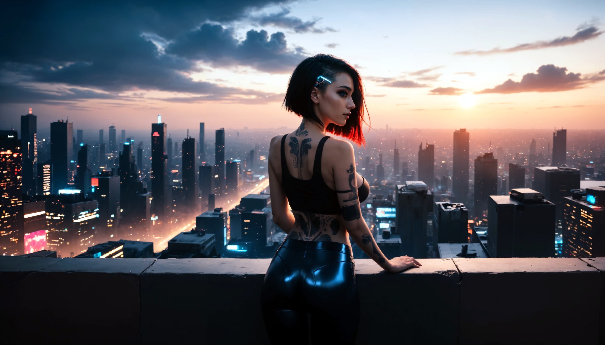Cute Charming Cyberpunk Girl